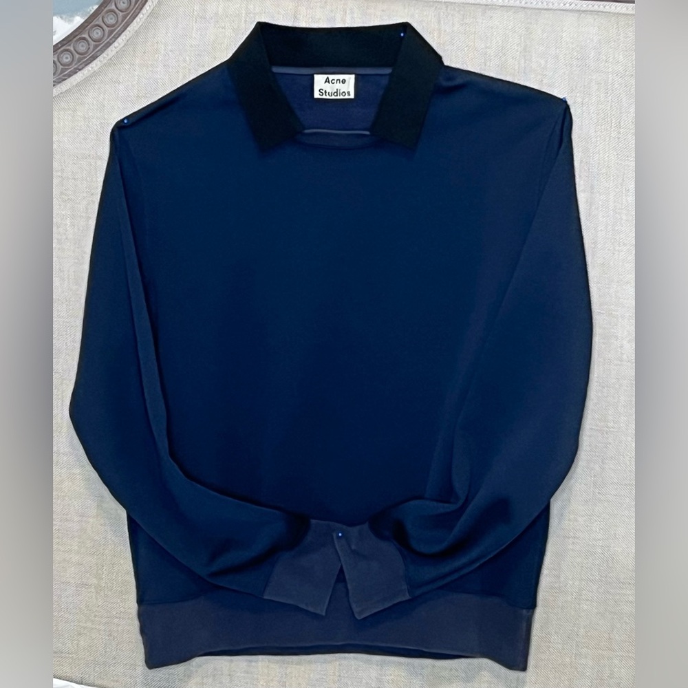 Acne Studios sweatshirt with attached faux suede collar